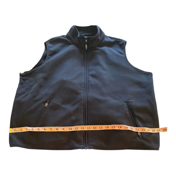 EUC Navy Blue Lands End Zip Up Fleece Vest Womens XL Gorpcore Sporty - Picture 7 of 10